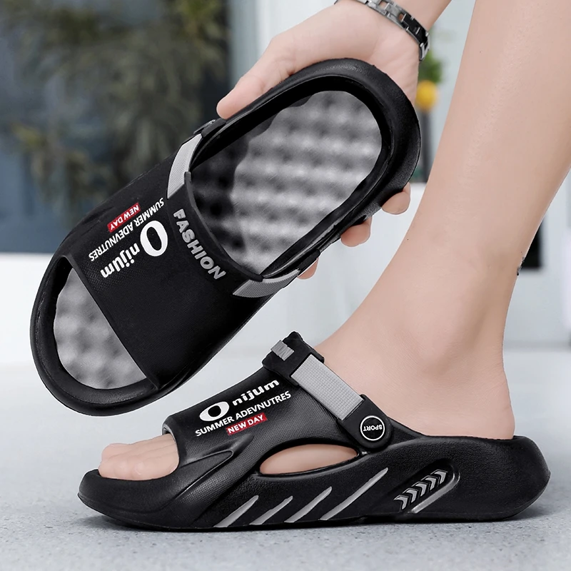 Mode Neue Männer Hausschuhe Indoor Outdoor Strand Sandalen Casual Schuhe Komfortable Massage Sohle Rutschen männer Sandalen Große Größe 46 47 – Detail 9