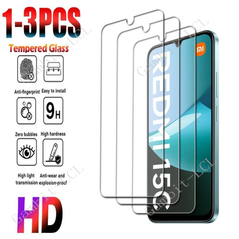 1-3PCS HD Tempered Glass For Xiaomi Redmi 15C 6.9