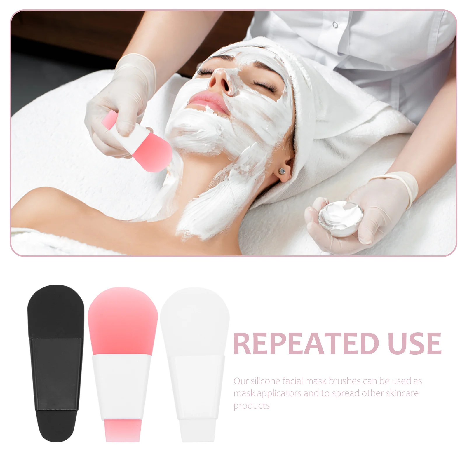 

9Pcs Silicone Facial Brush Multi-Function Face Spatula Even Application Portable Mask Accessory Face Mask Brush