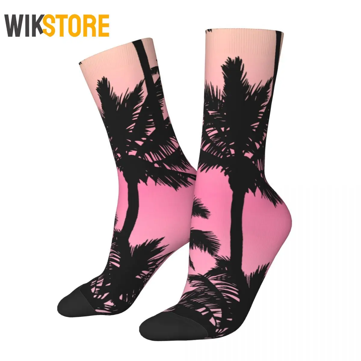 

Funny Casual Palm Tree Pattern Sports Socks Fashion Crew Socks for Unisex Breathable Crazy Sock