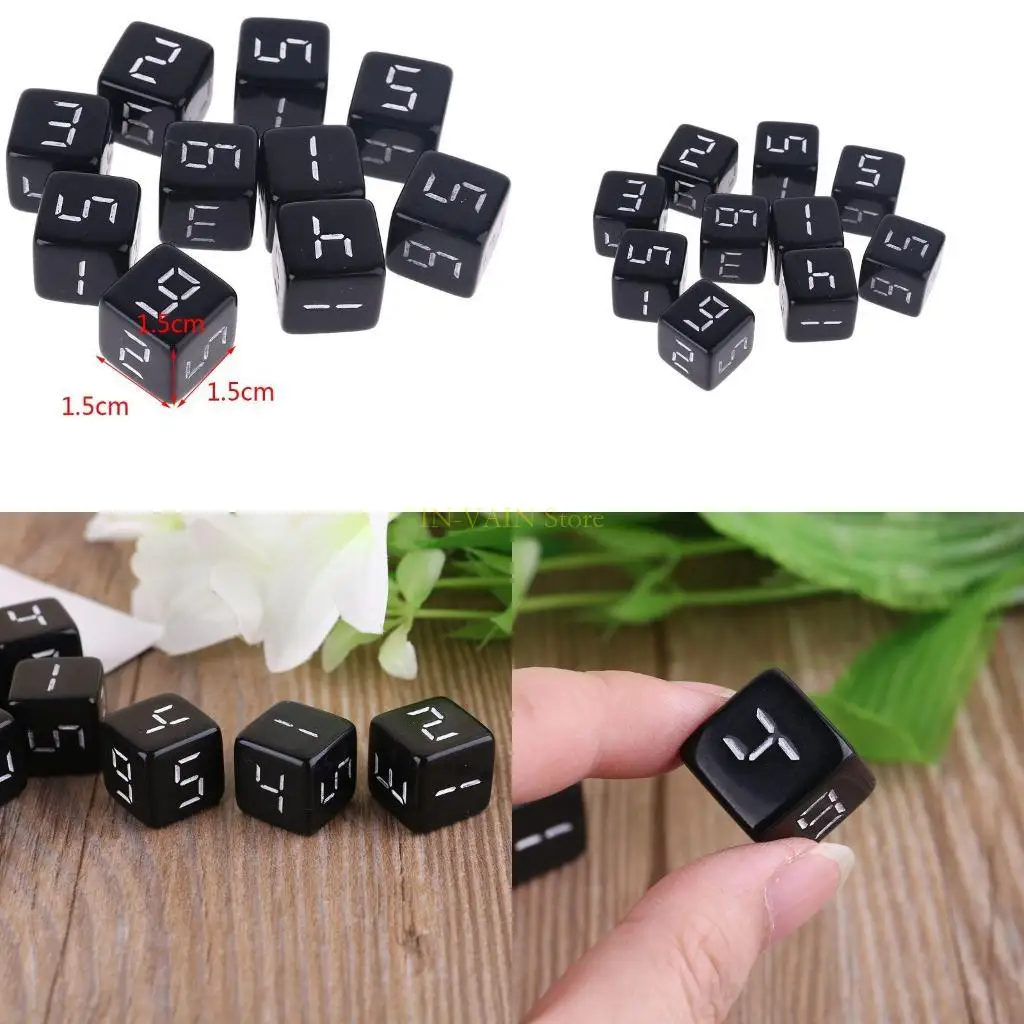 

M5TC 10PCS D6 Шесть боковых квадратных кубиков для вечеринки для вечеринки клуба настоль