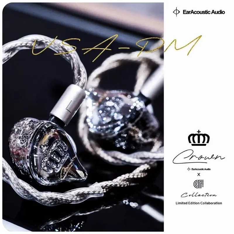 The Fragrant Zither Crown VSA PM HiFi Earphones Aluminum Flat In-Ear Earphones Detachable Cable Audiophile Wired HiFi Headphones