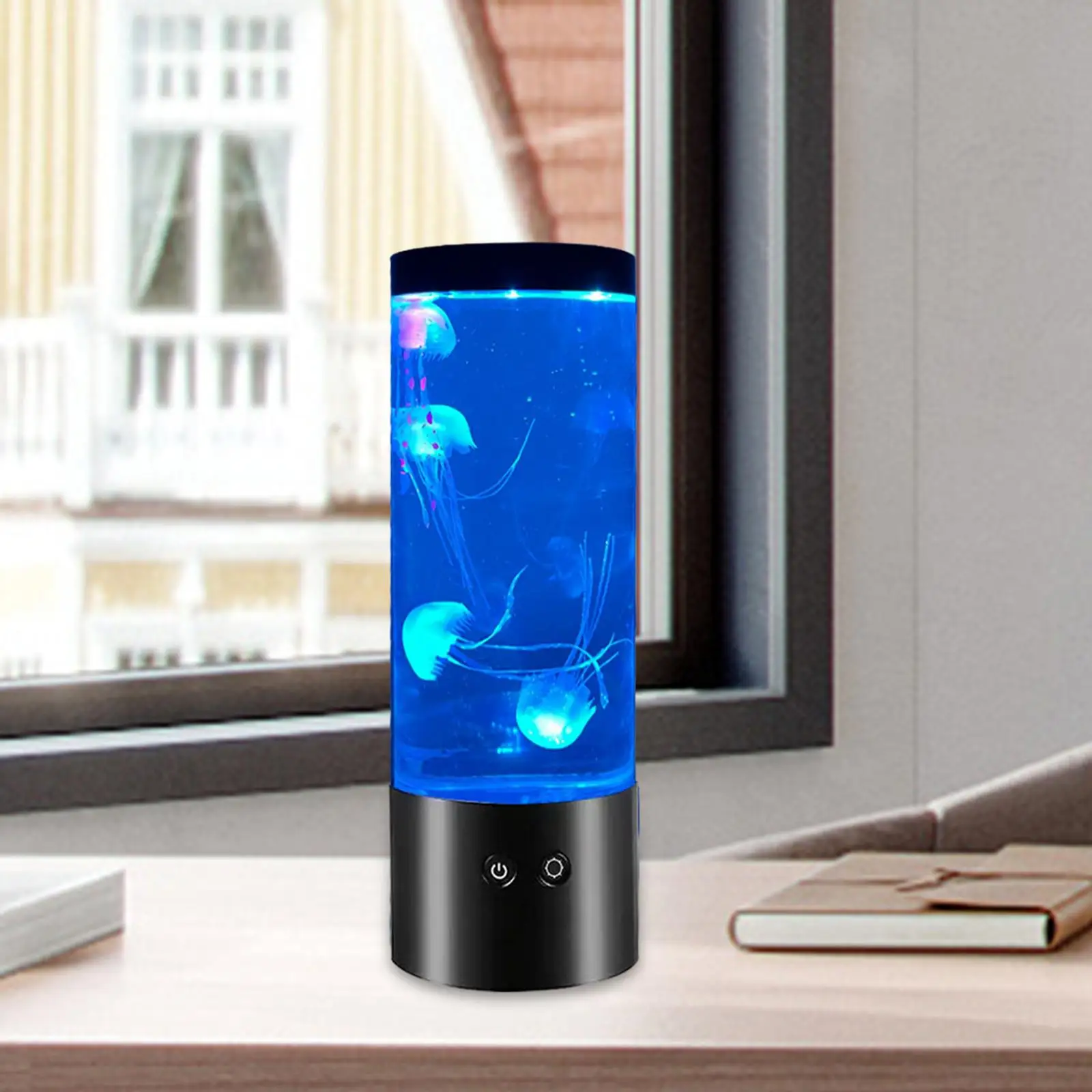 Lámpara de medusas de 17 colores, lámpara de ambiente cambiante para oficina, dormitorio, fiesta