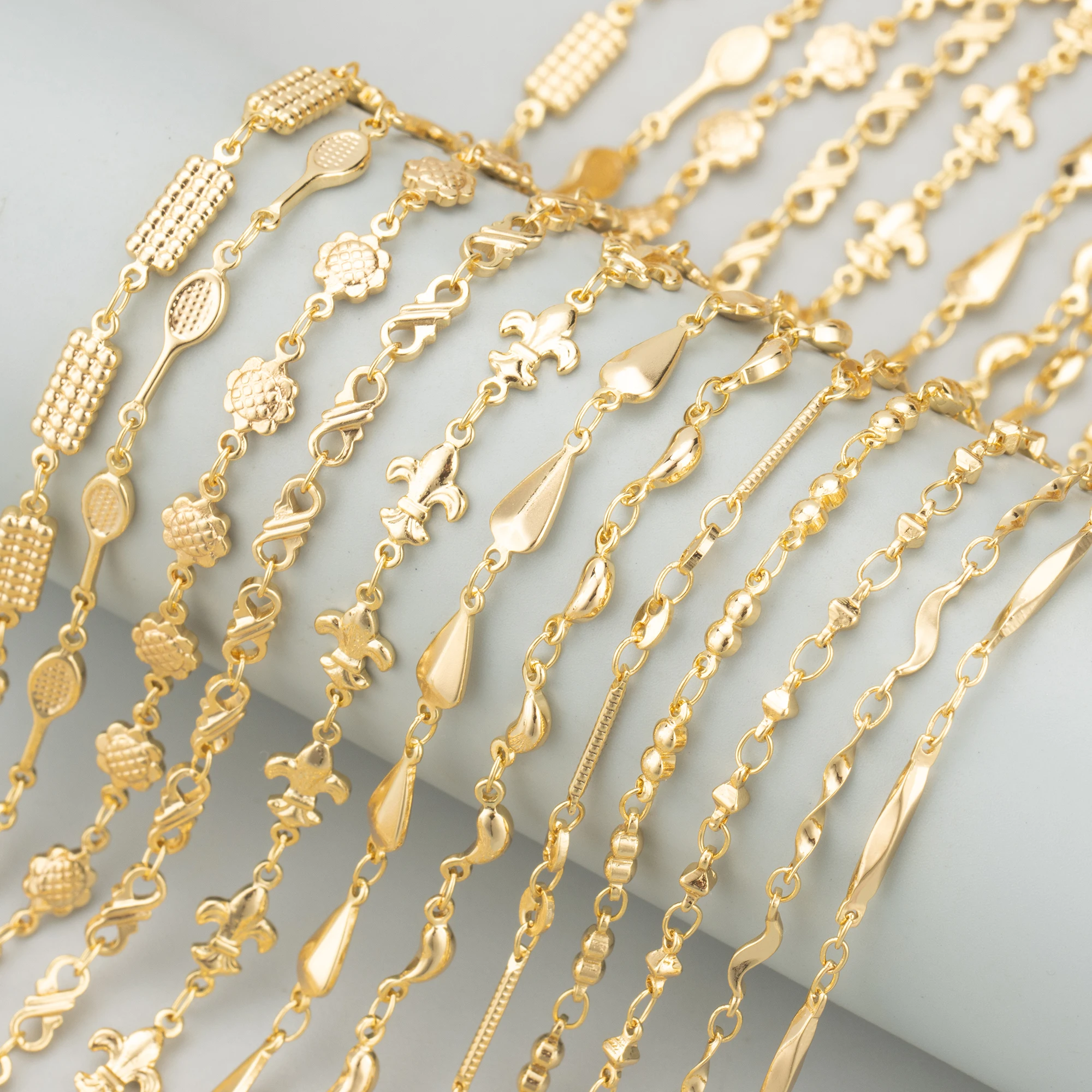 GUFEATHER,1m/lot,C419,chain,18k gold rhodium plated,copper,nickel free,hand made,charms,diy bracelet necklace,jewelry making