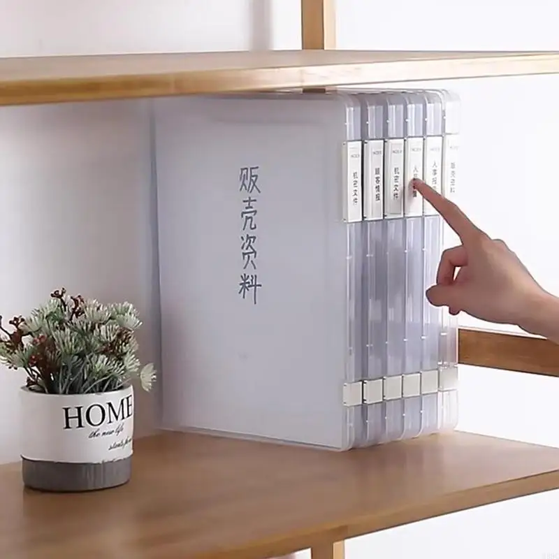 W89C 휴대용 파일 상자 케이스 투명 플라스틱 상자를위한 휴대용 프로젝트 12 x 9 in