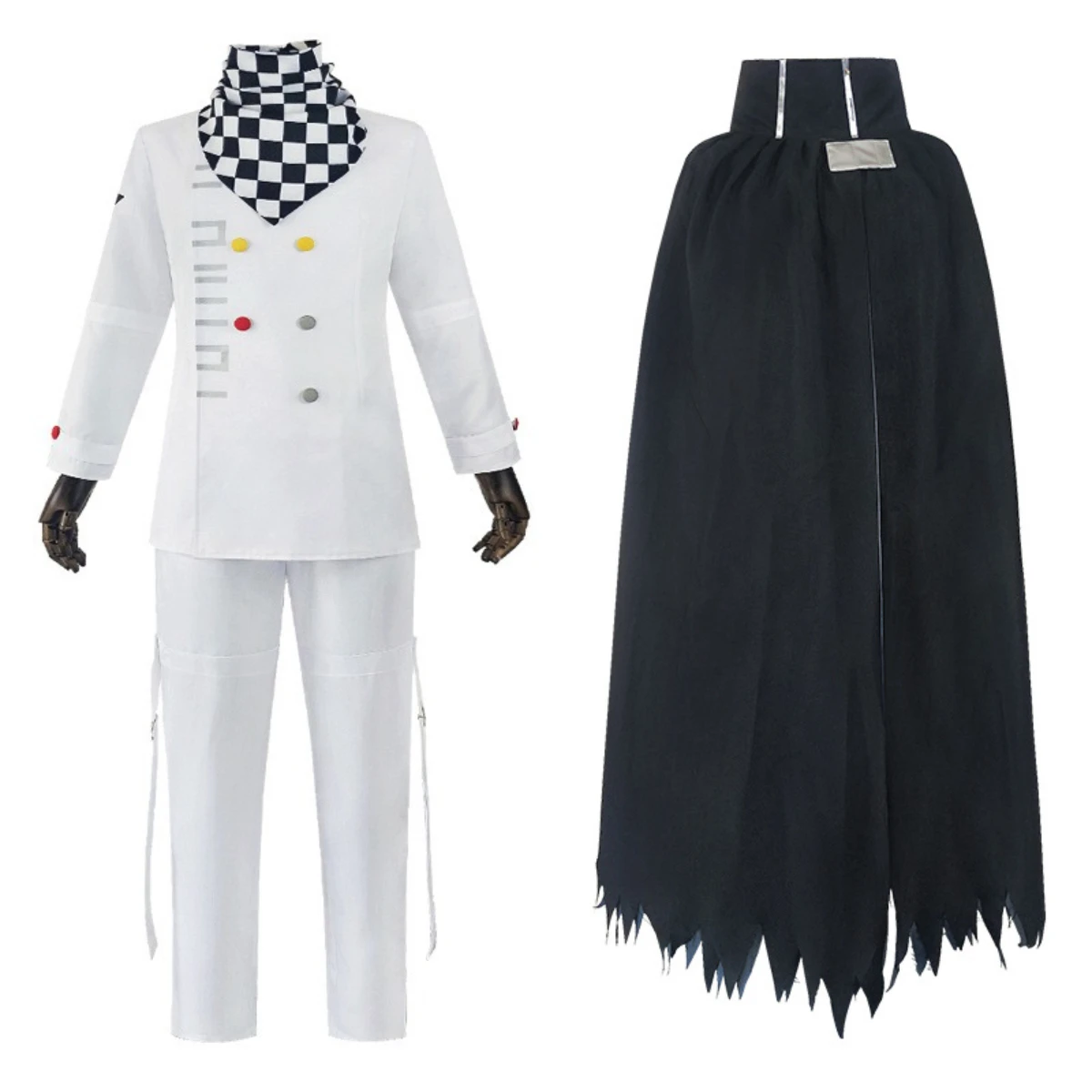 

Adult Men Kokichi Oma Top Pants Cloak Full Set Halloween Cosplay Costume Carnival Party Dress Up Outfit Stage Role Playing Suit