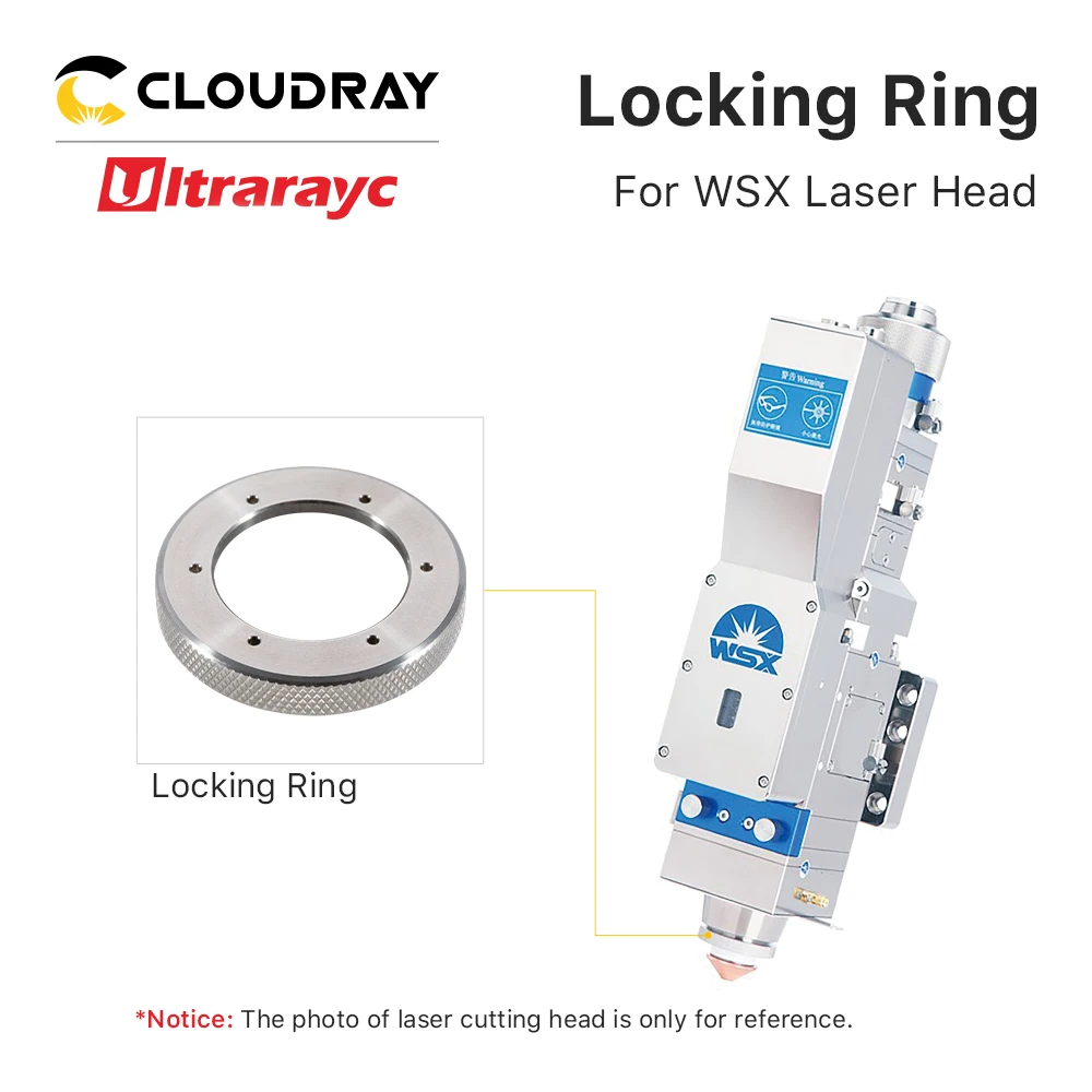 Ultrarayc anillo de bloqueo para WSX KC15 NC30, cabezal de corte láser de fibra, sujetadores, pieza de conexión de boquilla, anillo de bloqueo láser, tuerca de sujeción