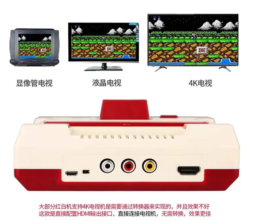 Console per videogiochi TV con uscita AV/HDMI retrò C-56 a 8 bit per giochi FC 121 integrati con 2 gamepad che supportano la cartuccia di gioco gialla