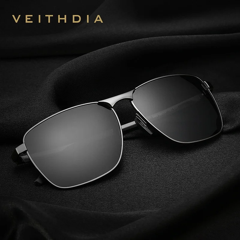 VEITHDIA-브랜드 남성용 빈티지 스포츠 선글라스, 편광 UV400 렌즈 안경 액세서리, 여성용 야외 선글라스, V2462
