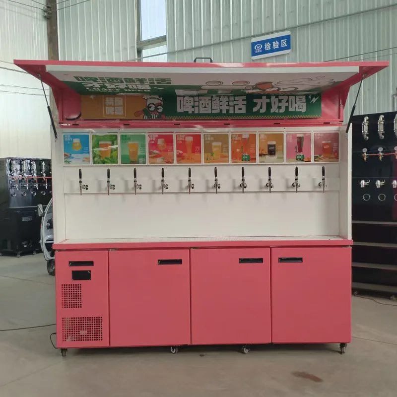 Custom Commercial Bar Pub Craft Beer Cold Integrated Draft Beer Wall Refrigerated Beer Dispensing Equipment