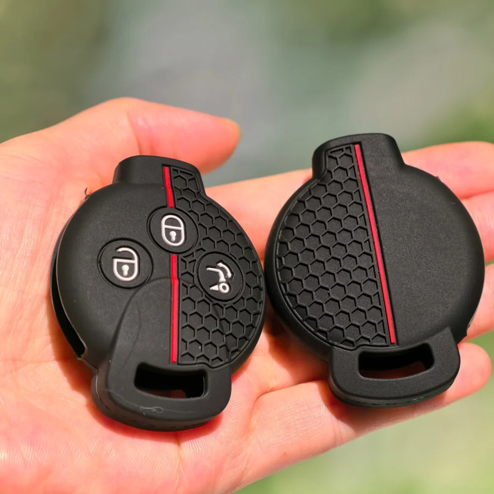 For Benz Brabus 451 Silicone Car Key Case Cover For Benz Smart 450 City Coupe Cabrio Crossblade Fortwo Roadster K Forfour Key