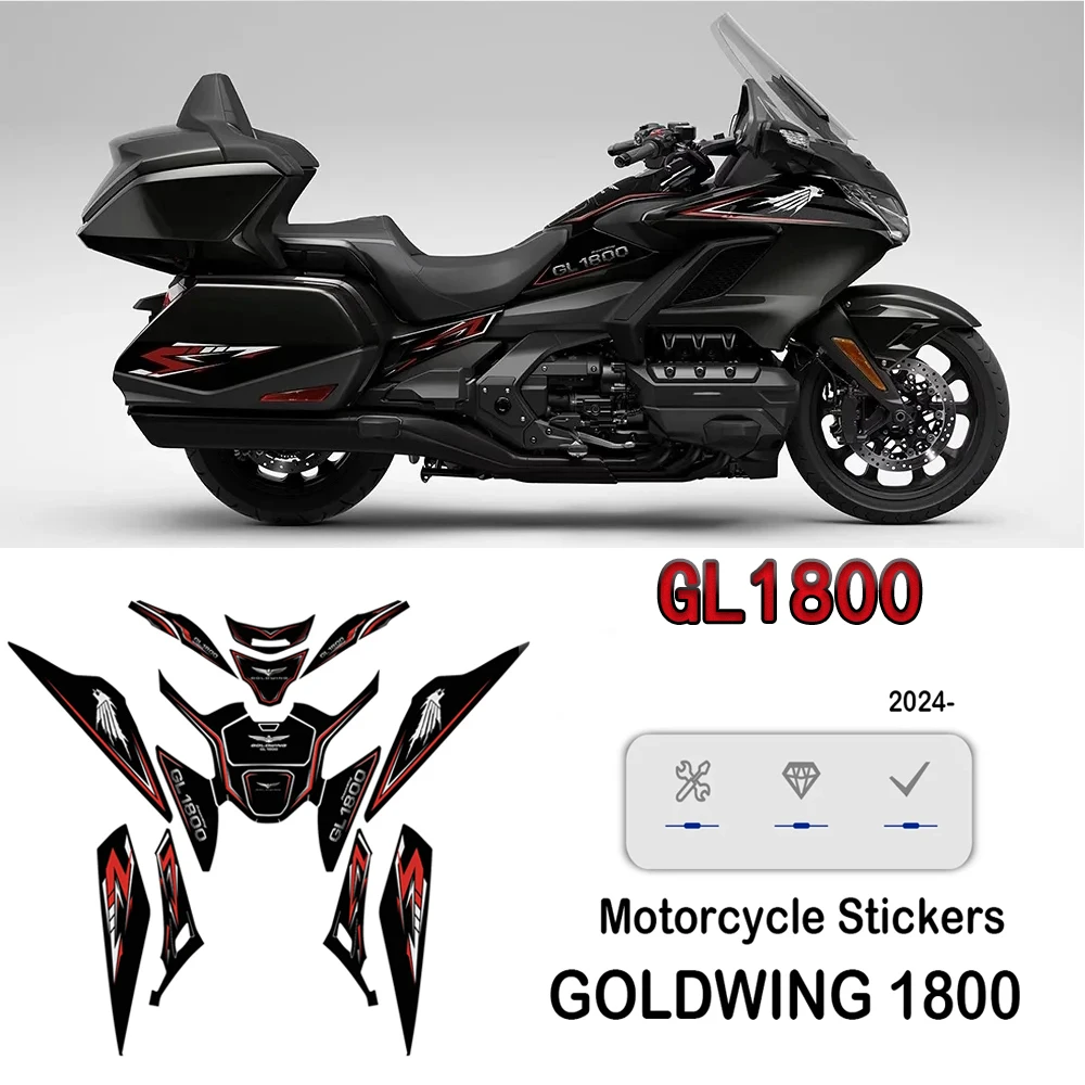 

For Honda Goldwing GL1800 Stickers Decals GL 1800 Gold Wing Decorative Sticker PVC Water tank Protection Kit 2023