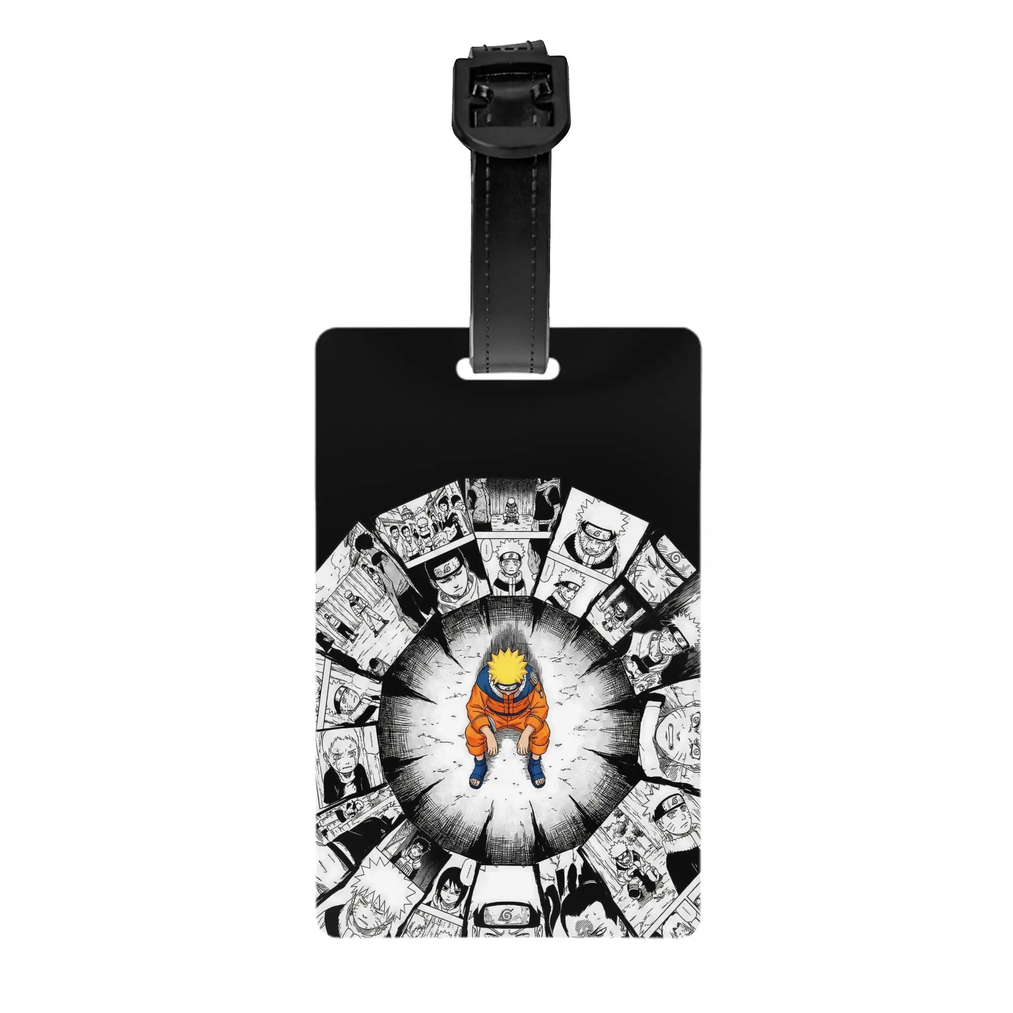 

Custom Anime N-Narutoes Luggage Tag With Name Card Privacy Cover ID Label for Travel Bag Suitcase