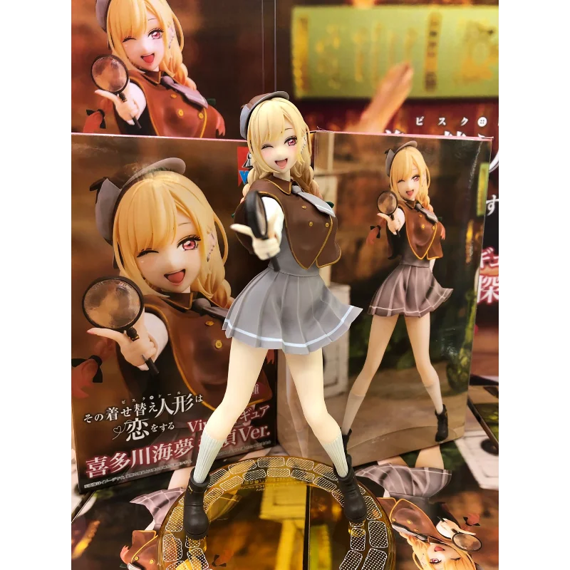 Auf Lager Original Vivit System Service My Dress-Up Darling Kitagawa Marin Detective Anime Figur Modell Sammlung Puppe Ornamente