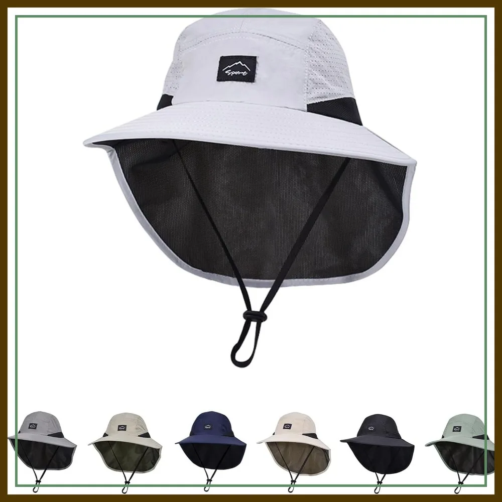 

UPF 50+ Kids Sun Hat with Neck Flap, Quick Dry Beach Hat for Boys Girls Ages 2-12, Adjustable