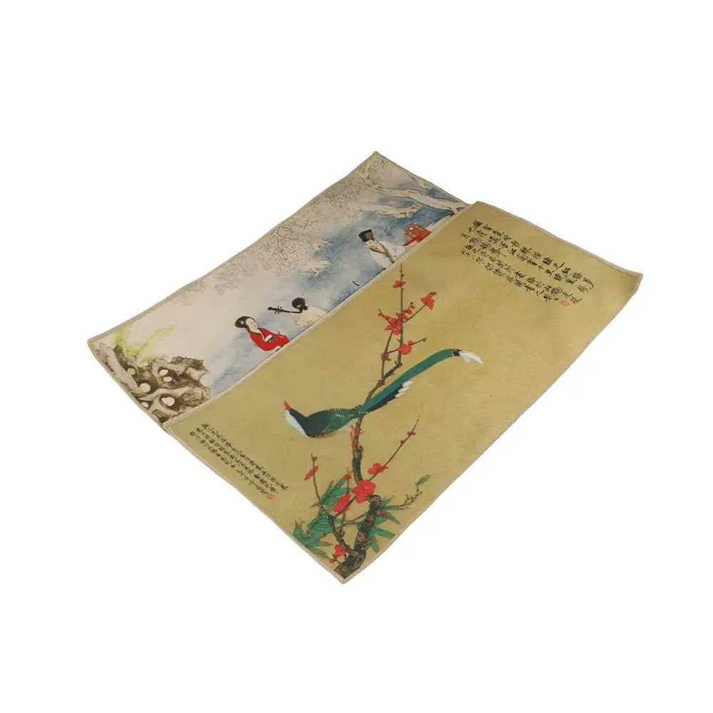 

Super Absorbent Painted Professional Household Tea Set Accessories High-end Tea Towel Tea Napkin Rag Table Mats