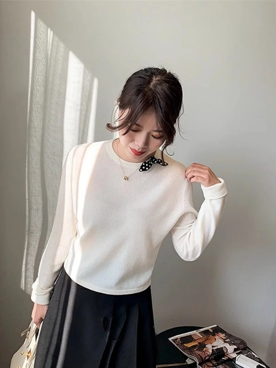 

Женский свитер Ele Pure Camere с круглым вырезом, базовый, утепленный, осенне-зимний, повседневный, влагоотводящий