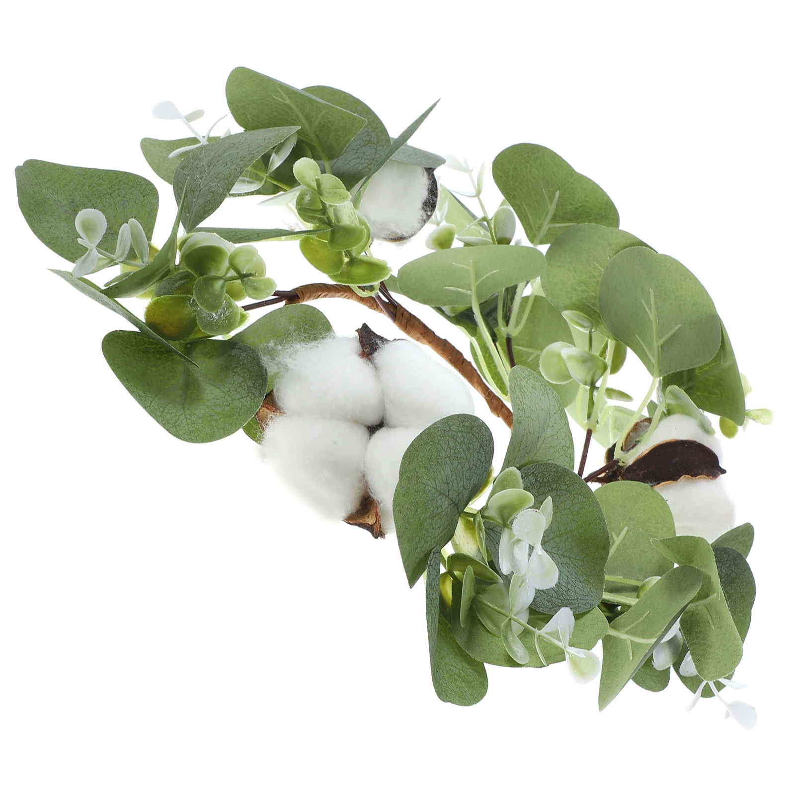 

Eucalyptus Artificial Rings Decor Silk Leaves Wreath Leaves Cloth Pillar C Wreaths Table Wreath Small Wreaths Ring