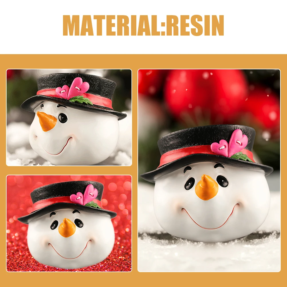 

Mini Christmas Snowman Figurine Resin Crafts Home Decor Miniature Decoration Xmas Party Statue Holiday Mantel Tabletop