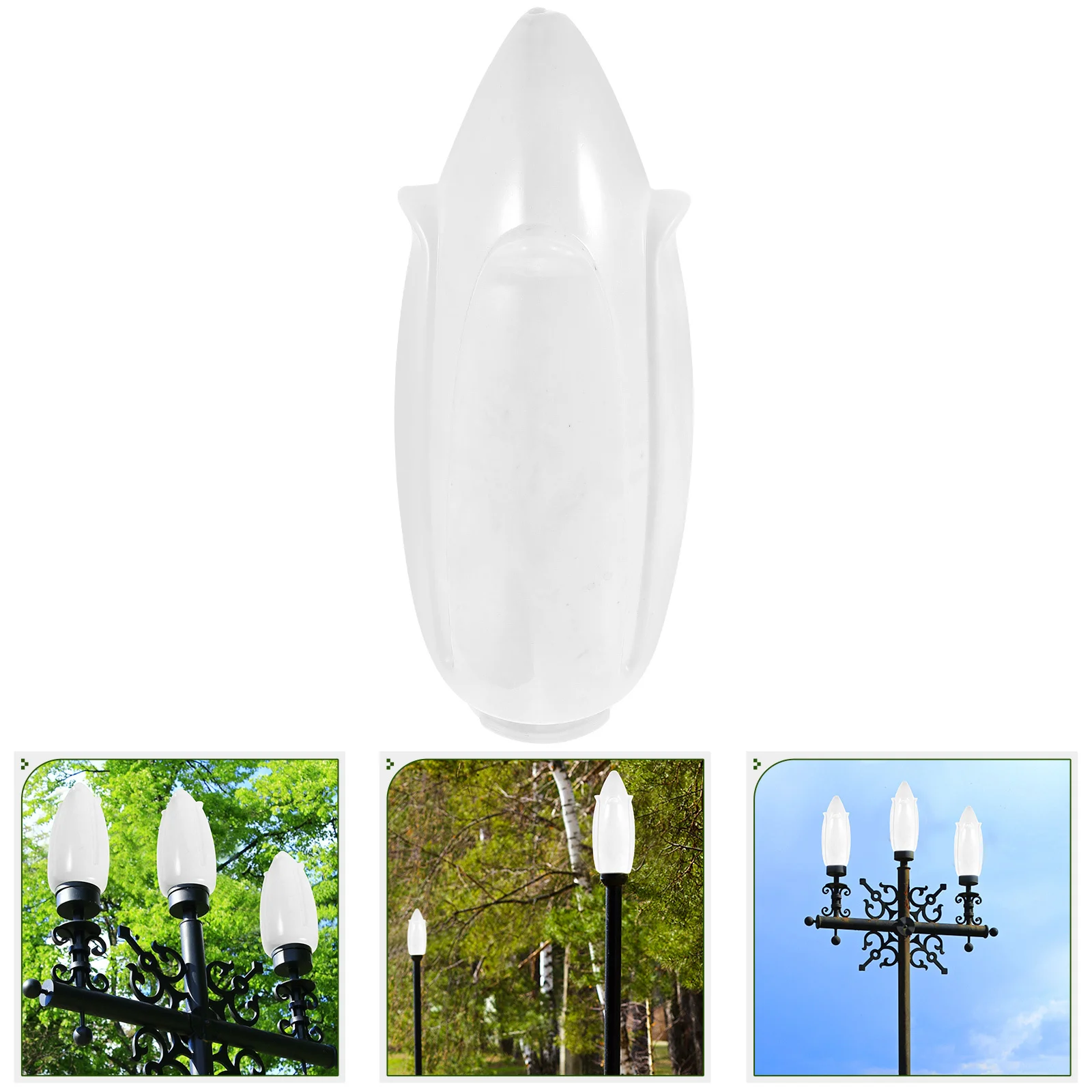 

Round Globe Streetlamp Shade Replacement Outdoor Acrylic Decorative Lampshade Garden Patio Light Cover Soft Eye Protection