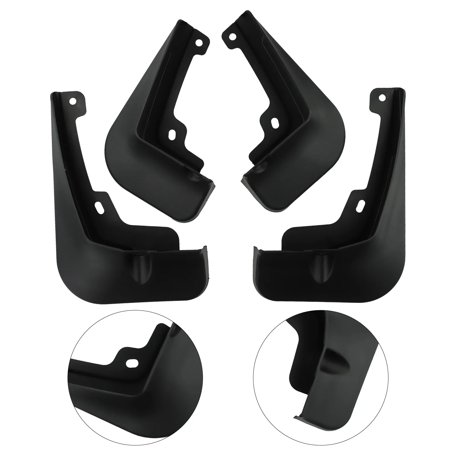 4Pcs Car Splash Guards Fender Set Mud Fl                       Mud Flaps Splash Guards Front Rear Wheels Fender Splash Guards