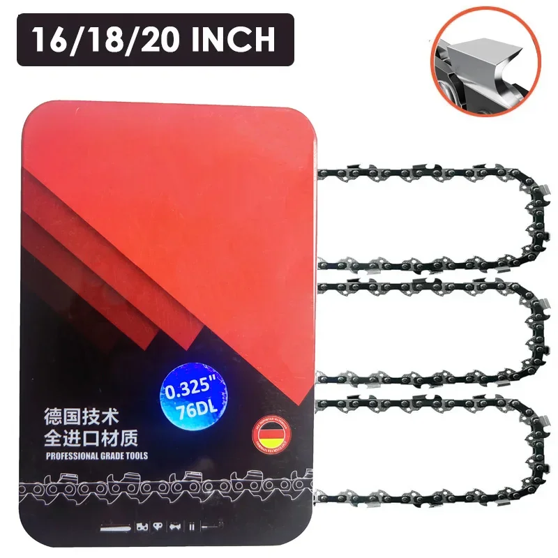 

16/18/20 Inch Right-angle Oil Chainsaw Chains Chain Saw Spare Parts High Quality Alloy Steel Gasoline Chainsaws Chain Accessory