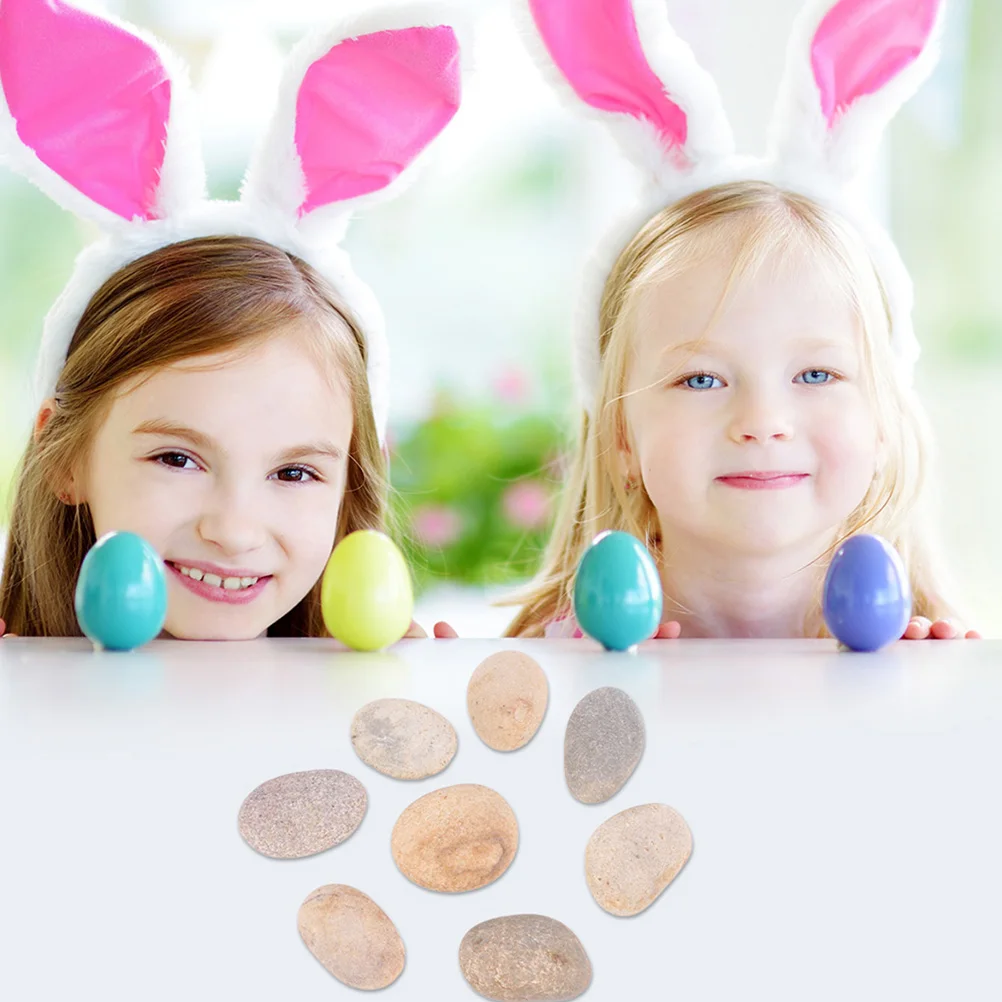 

20Pcs Decorative Rocks DIY Kids Accessory for Craft Learning Smooth Polished Stones Multiuse Decoration