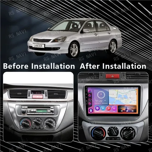 Imagen 2 del producto Qualcomm Android 15 Carplay Radio de coche para Mitsubishi Lancer 9 CS 2000 2001- 2010 navegación GPS reproductor WiFi + 4G vídeo estéreo BT