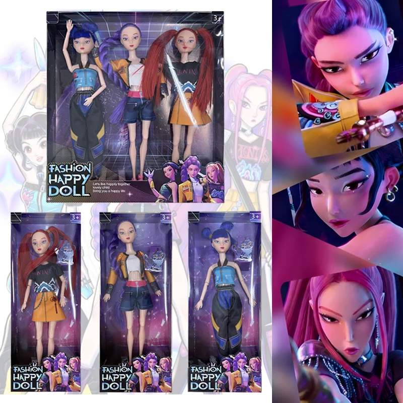 

2025 NEW Highly Restored Character Anime 30CM K-Pop Demon Hunters Doll Vinyl Toy Rumi Mira Zoey Birthday Surprise Gift For Girls