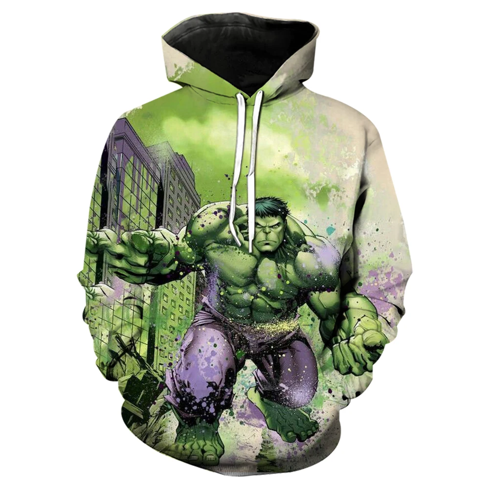 Marvel Avengers Hulk Hoodie Kids Super Hero Print Autumn Spring Children's Clothes Boy Clothes Girls Sweaters Tops