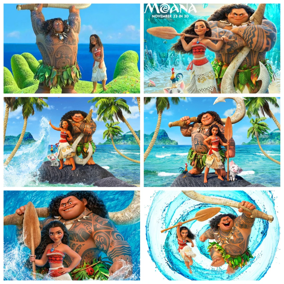 

DIY цифровая картина маслом серии Моана, набор мозаичных принцесс, подарок для украшения дома