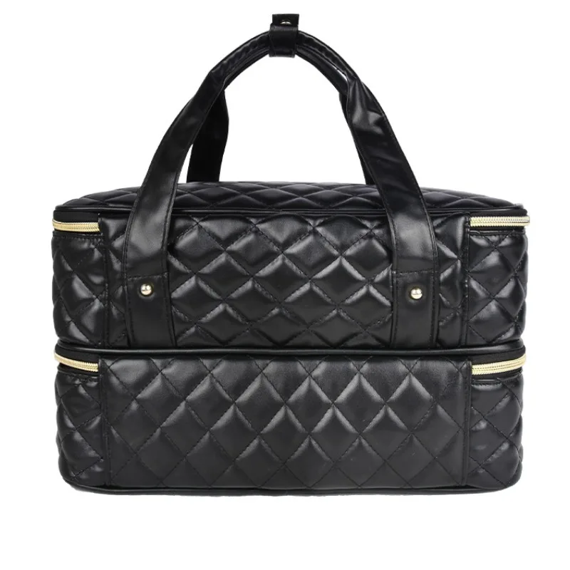 

2026 New Large Capacity Cosmetic Bag Travel Portable PU Multi-Layer Makeup Storage Bag for Women