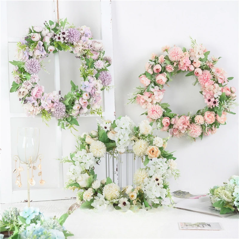 

Simulation Peony Wreath Door Decorations Wall Decorations Wedding Hanging Hydrangea Spring Arrangement Wall Hanging