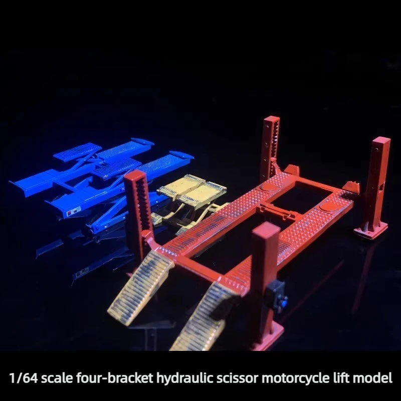 1/64 Scale Four-frame Lift Hydraulic Scissor Lift RC Mood Parts Accessories Suitable for Upgrades Modifications and Decorations
