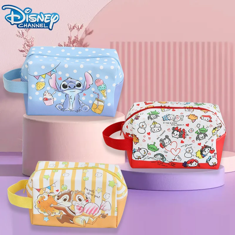 

Disney Stitch Cosmetic Bag Cartoon Mickey Mouse Portable Handbag Donald Duck Travel Multifunctional Storage Bag Party Gift