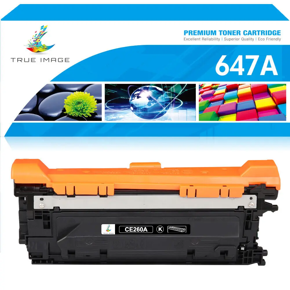 Toner noir 1PK Compatible avec HP 647A LaserJet CP4520 CP4525n CP4525dn CE260A