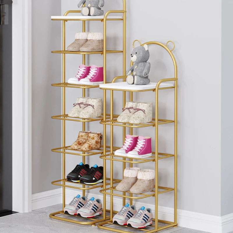 Children shoe rack simple door home cabinet girl storage baby mini entry small narrow