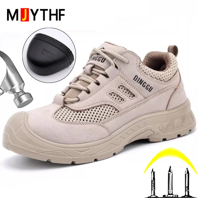 Breathable Indestructible Shoes Men Anti-Smash Anti Puncture Safety Boots Work Shoes Anti Scald Welding Shoes Non-slip Men Shoes