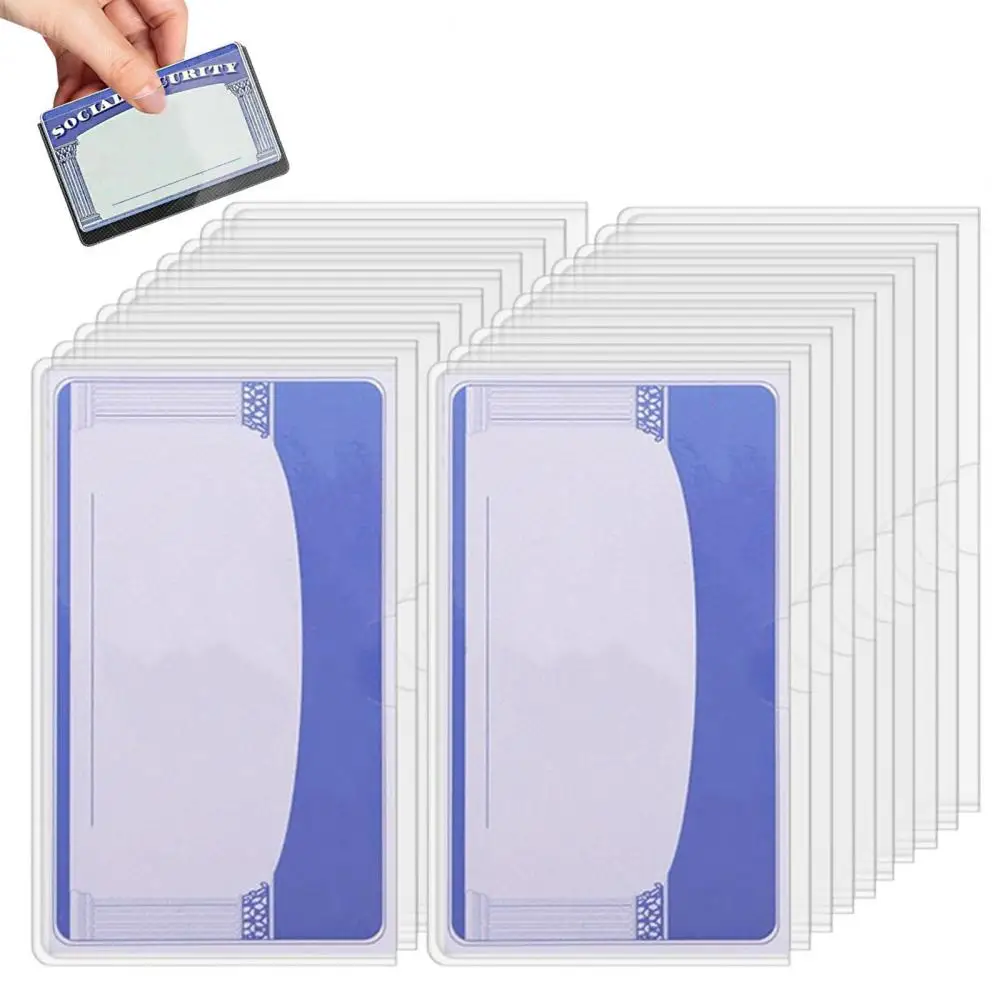 Держатель карты Водонепроницаемый держатель карты из ПВХ для карточек безопасности Medicare Набор из 10/20 защитных рукавов Прозрачная карта