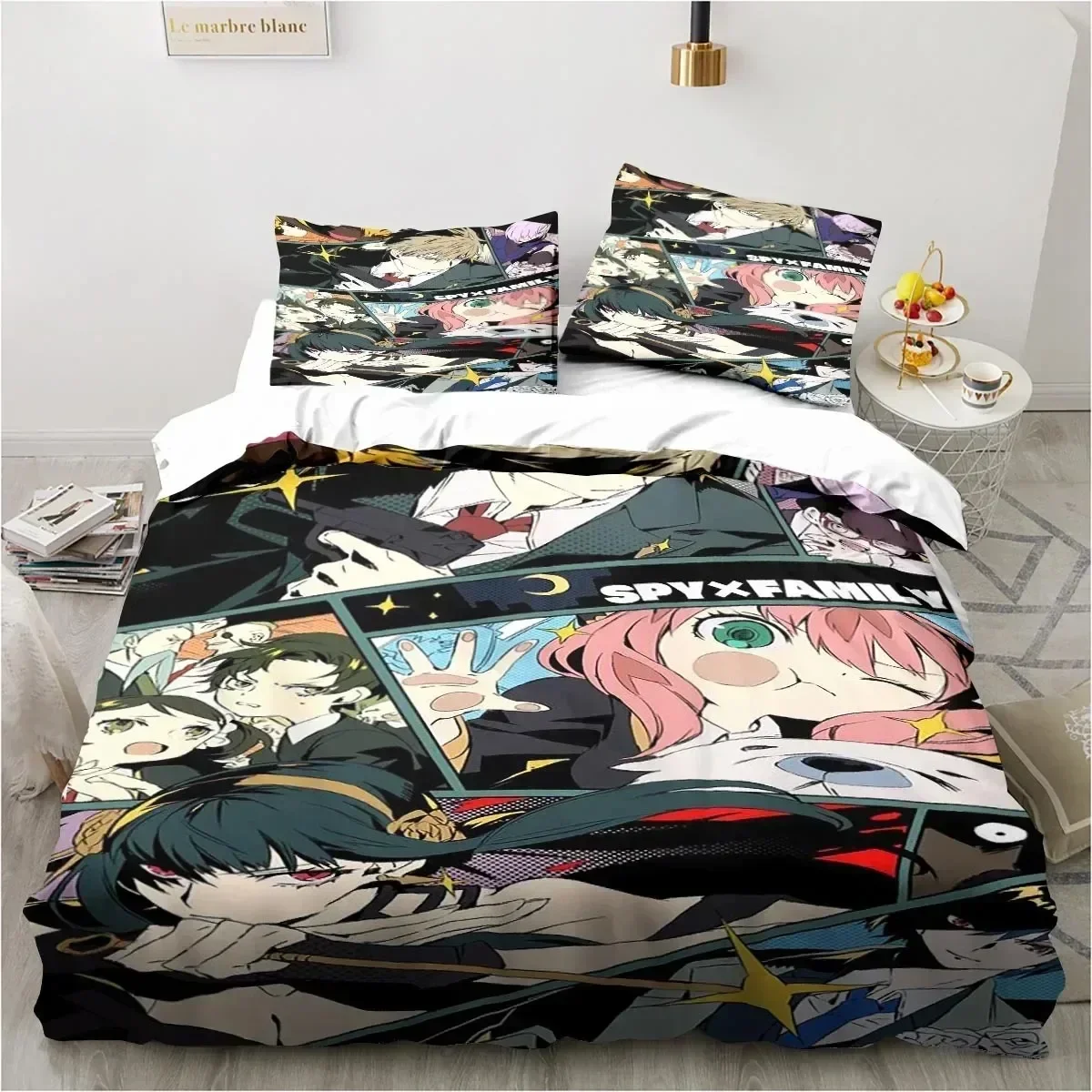 

SPY×FAMILY Anime Comforter Bedding Sets Cartoon Duvet Cover Pillowcase Full Size Queen King Quilt Cover Single Double Bed A