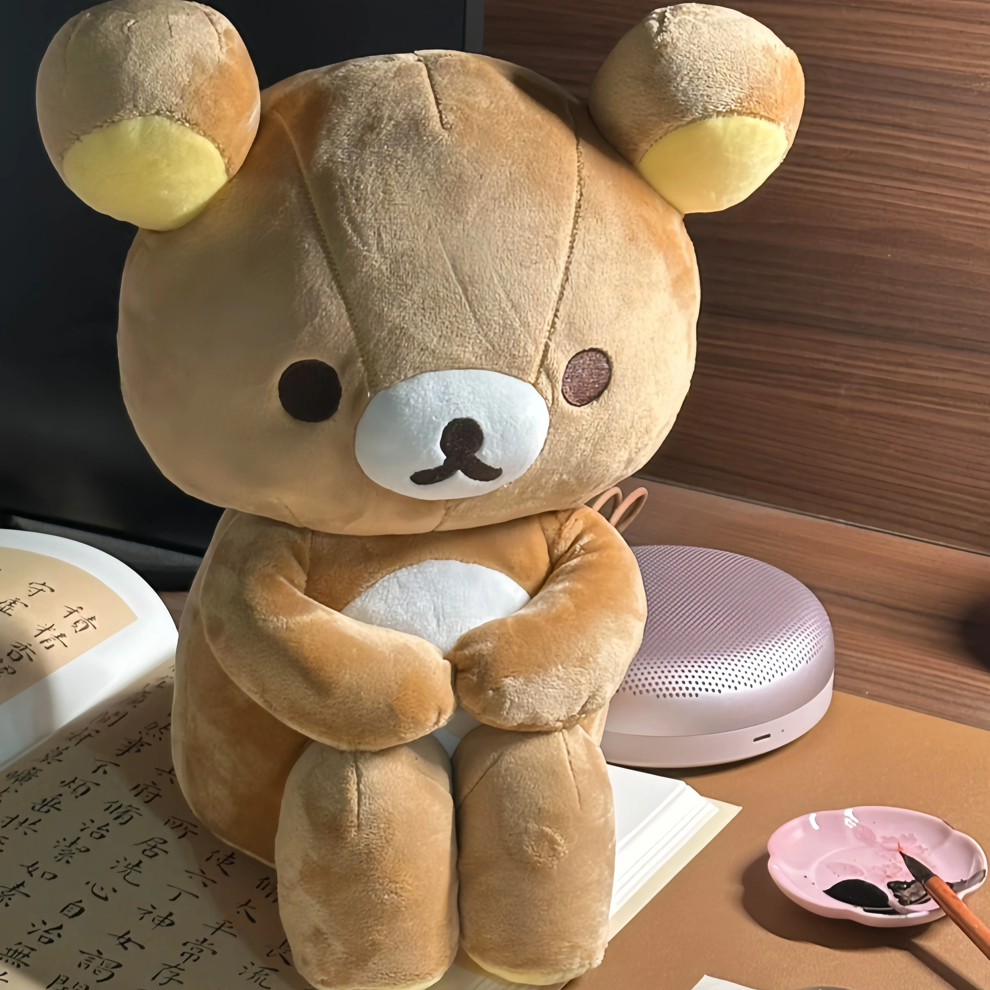 Relax Bear Sad Rilakkuma Plüschtier Teddybär Stofftier Cartoon-Kissen Kawaii Zimmerdekoration Kuschelkissen Kindergeburtstagsgeschenk