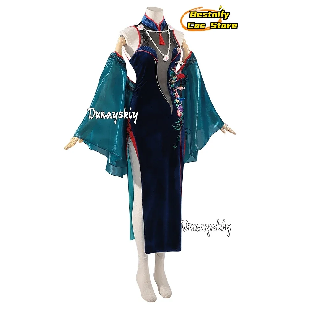 أزياء كوسبلاي جيم الطريق إلى أي مكان كابيرنت التأثيرية فستان شيونغسام على الطراز الصيني فستان ريترو كابيرنيت شعر مستعار للعب الأدوار حذاء سو #4