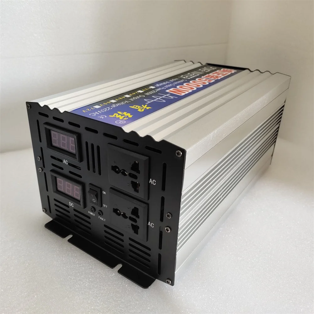 5000W Pure Sine Wave Inverter DC 12V 24V 48V 60V AC Output 220V 230V Universal Socket Converter and Inverters