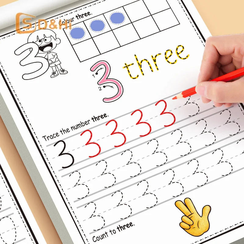 Practice Book For Numbers 0-30 Drawing Book Pen Control Calligraphy Practice Home And School Learning Workbook Mathematics