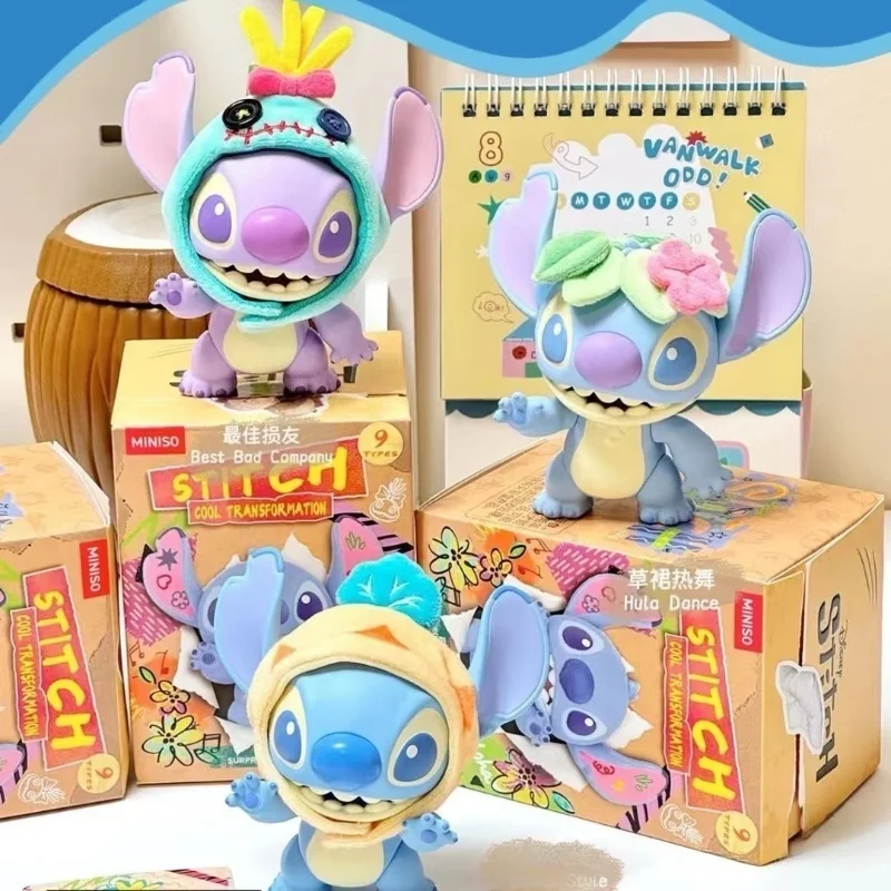

Miniso Stitch Transformation Series Blind Box - Trendy Cool Desk Ornament for Kids Genuine Collectible Garage Kit Special Gift