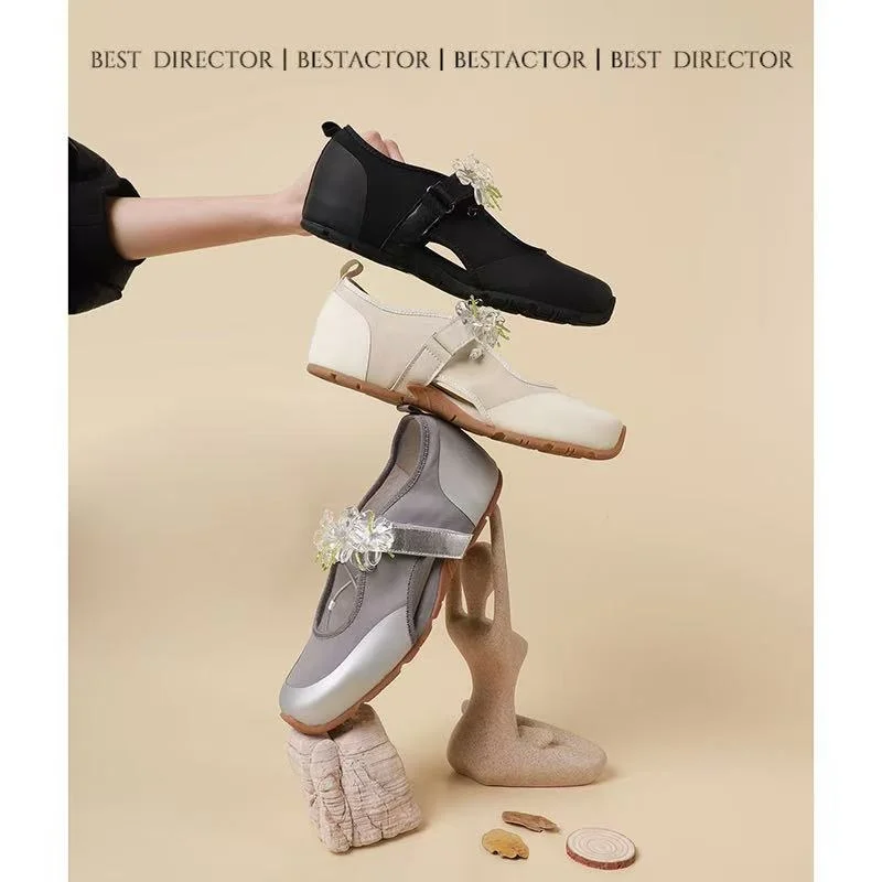 2026 new spring summer women pumps natural leather 22-24.5cm cowhide+pigskin+sheepskin mixed color square toe buckle women shoes