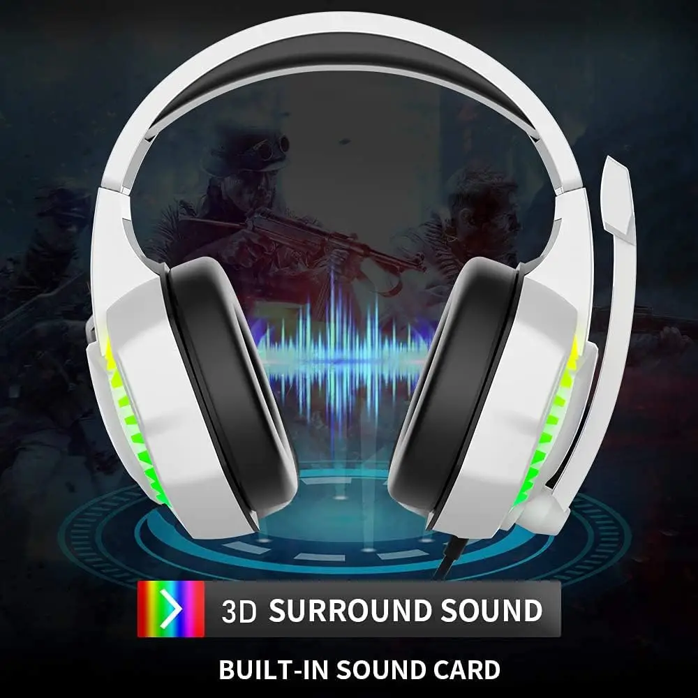 MAMBASNAKE T11 UK 100% Gaming Keyboard&Mouse&Headset&Mouse Pad Combo Set Rainbow Backlit Keyboard, 2400DPI 4 Buttons USB Wired