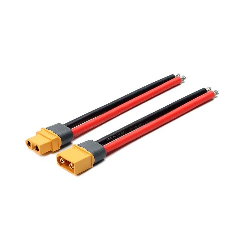 30PCS Amass Connector XT60H Pigtail Wire XT60 Female Male Plug 12AWG 150mm For RC Lipo Battery Airplane