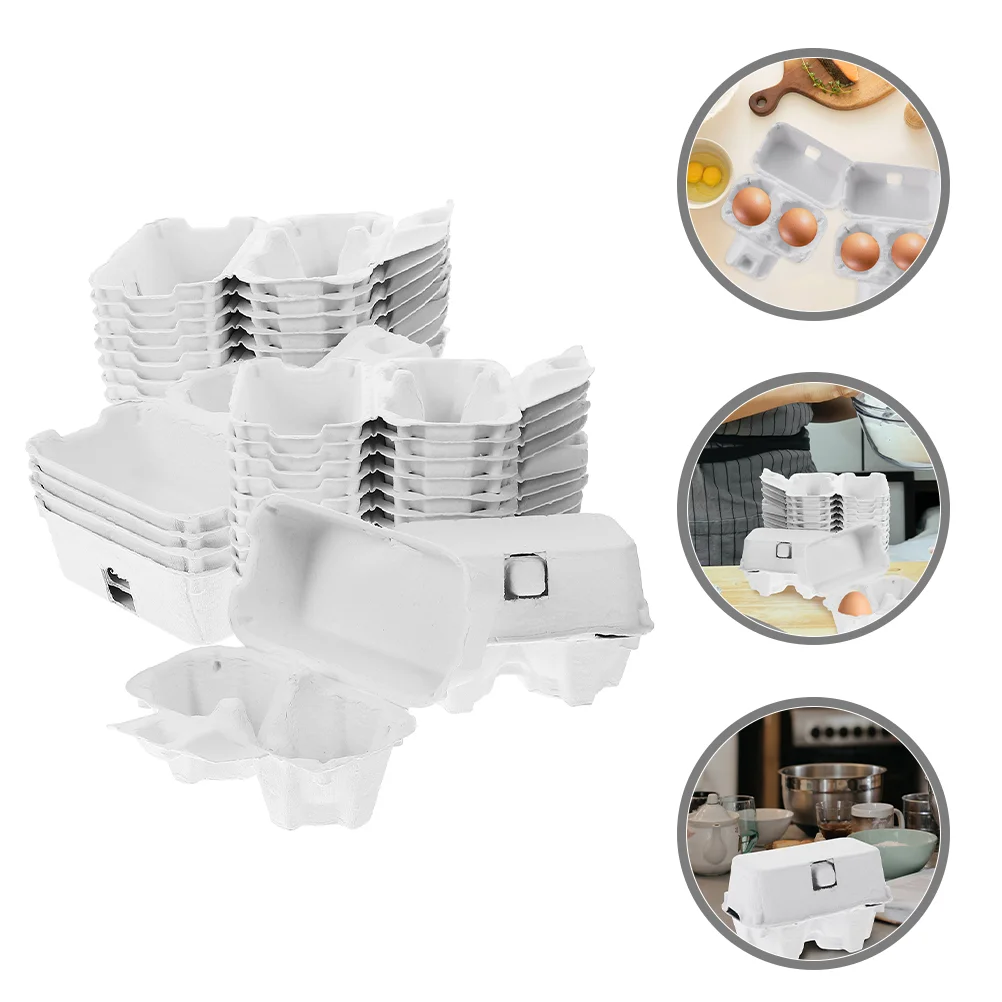 

30 Pcs Chicken Egg Container Carton for Storage Pulp Box Empty Packing Holder Packaging