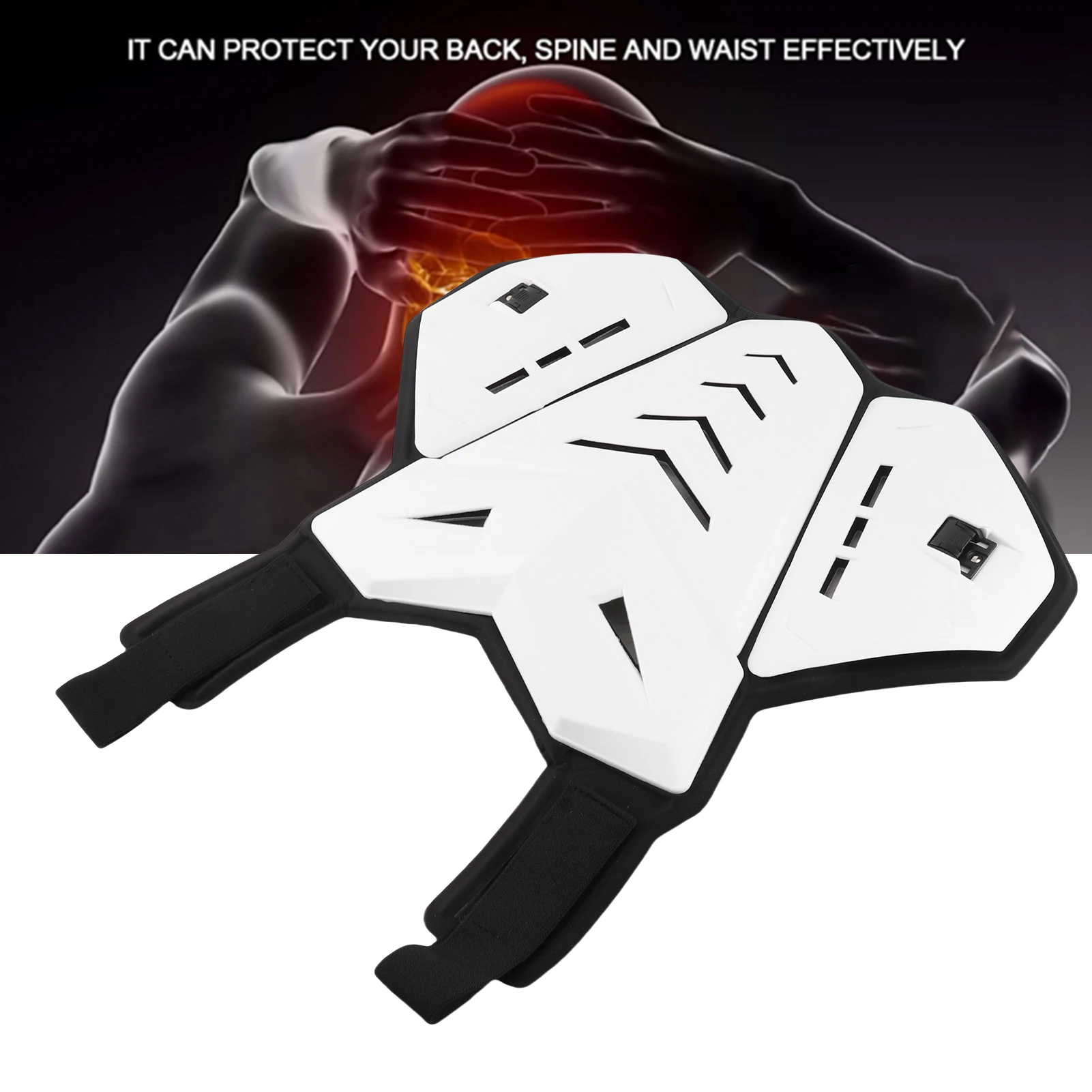 سترة راكب الدراجة النارية Stunt Racing Armor متينة لحماية الدراجة النارية، صدرية بيضاء #2